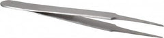 Value Collection - 4-1/4" OAL Stainless Steel Assembly Tweezers - Narrow Sharp Points - Caliber Tooling