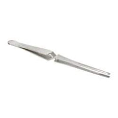 Value Collection - 6-1/2" OAL Stainless Steel Assembly Tweezers - Self-Closing, Blunt Serrated Points - Caliber Tooling