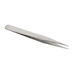 Value Collection - 4-3/4" OAL 1-SS Precision Tweezers - Fine Point - Caliber Tooling