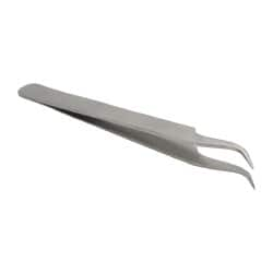 Value Collection - 4-1/2" OAL 7-SS Precision Tweezers - Curved Fine Point - Caliber Tooling