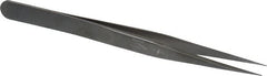 Erem - 4-1/2" OAL 1-SA Precision Tweezers - Fine Straight Point - Caliber Tooling
