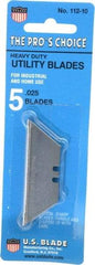 U.S. Blade - 5 Piece Steel Utility Knife Blade - 0.025" Blade Thickness - Caliber Tooling