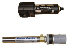 Vortec - 400 BTU per Hour, Vortex Enclosure Cooler without Thermostat - 1/8 NPT Thread, 8 Cubic Ft. per min - Caliber Tooling