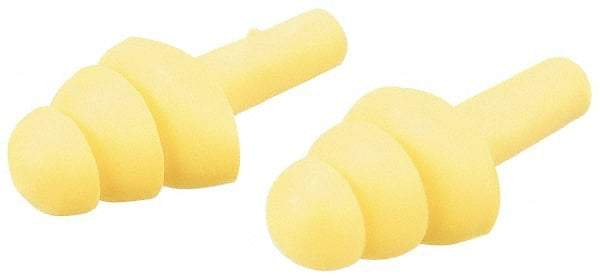 3M - Reusable, Uncorded, 25 dB, Flange Earplugs - Yellow, 100 Pairs - Caliber Tooling