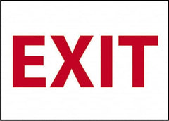 NMC - Exit, Pressure Sensitive Vinyl Exit Sign - 14" Wide x 10" High - Caliber Tooling