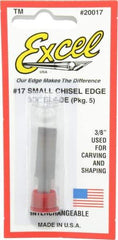 Excel - 5 Piece Steel Hobby Blade - 1-1/2" OAL - Caliber Tooling