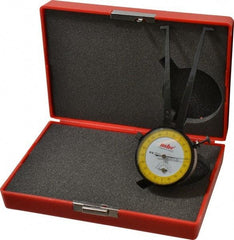 Value Collection - 3/4 to 1-3/4" Black Oxide & Chrome Plated Inside Dial Caliper Gage - 0.001" Graduation, 0.038mm Accuracy, 3-1/4" Leg Length, Ball Contact Points - Caliber Tooling