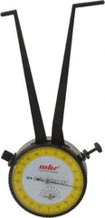 Value Collection - 1-1/2 to 2-1/2" Black Oxide & Chrome Plated Inside Dial Caliper Gage - 0.001" Graduation, 0.038mm Accuracy, 3-1/4" Leg Length, Ball Contact Points - Caliber Tooling