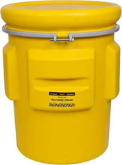 Eagle - 65 Gallon Capacity, Metal Band with Bolt Closure, Yellow Salvage Drum - 55 Gallon Container ,Polyethylene, 440 Lb. Capacity, UN 1H2/X200/S Listing - Caliber Tooling