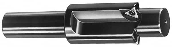 Cutting Tool Technologies - 1-9/16 Inch Diameter, Solid Pilot, Straight 3/4 Inch Shank Diameter, 3 Insert, Indexable Counterbore - 5 Inch Overall Length, TPGH Insert - Caliber Tooling