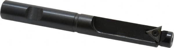 APT - 19/32 Inch Diameter, Solid Pilot, Straight 1/2 Inch Shank Diameter, 1 Insert, Indexable Counterbore - 4-3/8 Inch Overall Length, TPGH 215 Insert - Caliber Tooling