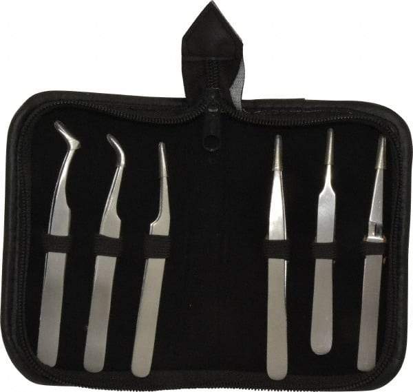 Value Collection - Stainless Steel Tweezer Set - 6 Piece - Caliber Tooling