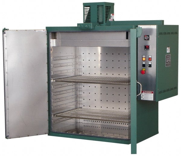 Grieve - 1 Phase, 36 Inch Inside Width x 21 Inch Inside Depth x 36 Inch Inside Height, 400°F Max, Large Work Space Heat Treating Bench Oven - Exact Industrial Supply