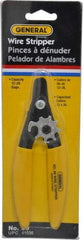 General - 26 to 12 AWG Capacity Precision Wire Stripper - 5-1/2" OAL, Plastic Coated Handle - Caliber Tooling