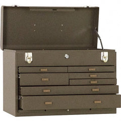 Kennedy - 7 Drawer Tool Chest - 20-1/8" Wide x 8-1/2" Deep x 13-5/8" High, Steel, Brown - Caliber Tooling