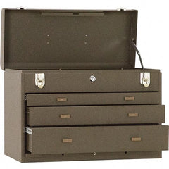 Kennedy - 3 Drawer Tool Chest - 20-1/8" Wide x 8-1/2" Deep x 13-5/8" High, Steel, Brown - Caliber Tooling