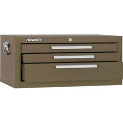 Kennedy - 3 Drawer Brown Drawer Chest Base - 26-5/8" Wide x 11-3/4" High x 12-1/2" Deep, Use with Models 263, 266, 360 Chests & 27", 29", 34" Roller Cabs - Caliber Tooling