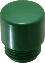 Made in USA - 7/8" Face Diam, Grade Hard, Green Hammer Tip/Face - Vinyl - Caliber Tooling