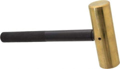 Value Collection - 4 Lb Nonsparking Brass Hammer - 11-3/8" OAL, 1-3/4" Face Diam, Aluminum Handle - Caliber Tooling