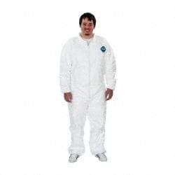 Dupont - Size 2XL Film Laminate General Purpose Coveralls - Zipper Closure - Caliber Tooling