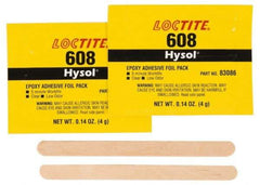 Loctite - 0.14 oz Pouch Two Part Epoxy - 5 min Working Time, 1,500 psi Shear Strength, Series 608 - Caliber Tooling