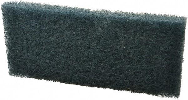 3M - 10" Long x 4-5/8" Wide x 1/2" Thick Scouring Pad - Medium-Duty, Blue - Caliber Tooling