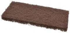 3M - 10" Long x 4-5/8" x 1" Thick Wide Scouring Pad - Heavy-Duty, Brown - Caliber Tooling