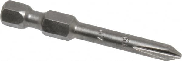 Apex - #1 Phillips Screwdriver Bit - 1/4" Hex Drive, 1-15/16" OAL - Caliber Tooling