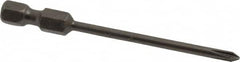 Apex - #0 Phillips Screwdriver Bit - 1/4" Hex Drive, 2-3/4" OAL - Caliber Tooling