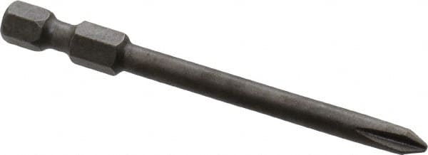 Apex - #1 Phillips Screwdriver Bit - 1/4" Hex Drive, 2-3/4" OAL - Caliber Tooling