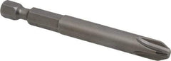 Apex - #3 Phillips Screwdriver Bit - 1/4" Hex Drive, 2-3/4" OAL - Caliber Tooling