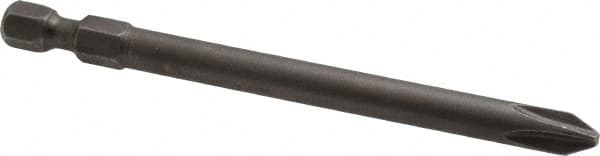 Apex - #2 Phillips Screwdriver Bit - 1/4" Hex Drive, 3-1/2" OAL - Caliber Tooling