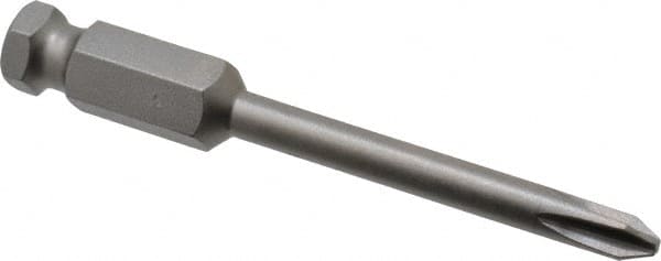 Apex - #2 Phillips Screwdriver Bit - 7/16" Hex Drive, 3-1/2" OAL - Caliber Tooling