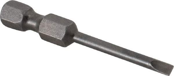 Apex - 0.122" Slotted Screwdriver Bit - 1/4" Hex Drive, 1-15/16" OAL - Caliber Tooling