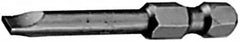 Apex - 0.122" Slotted Screwdriver Bit - 1/4" Hex Drive, 5" OAL - Caliber Tooling