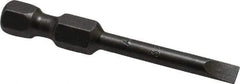 Apex - 0.154" Slotted Screwdriver Bit - 1/4" Hex Drive, 1-15/16" OAL - Caliber Tooling