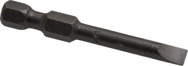 Apex - 0.187" Slotted Screwdriver Bit - 1/4" Hex Drive, 1-15/16" OAL - Caliber Tooling