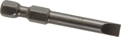 Apex - 0.215" Slotted Screwdriver Bit - 1/4" Hex Drive, 1-15/16" OAL - Caliber Tooling