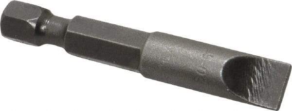 Apex - 0.312" Slotted Screwdriver Bit - 1/4" Hex Drive, 1-15/16" OAL - Caliber Tooling