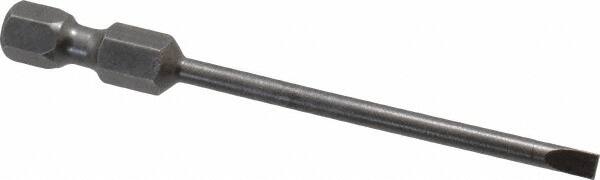 Apex - 0.122" Slotted Screwdriver Bit - 1/4" Hex Drive, 2-3/4" OAL - Caliber Tooling