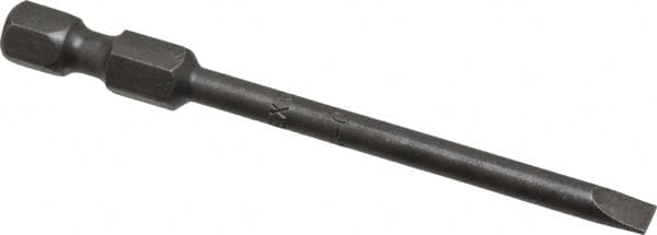 Apex - 0.154" Slotted Screwdriver Bit - 1/4" Hex Drive, 2-3/4" OAL - Caliber Tooling