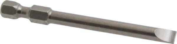 Apex - 0.215" Slotted Screwdriver Bit - 1/4" Hex Drive, 2-3/4" OAL - Caliber Tooling