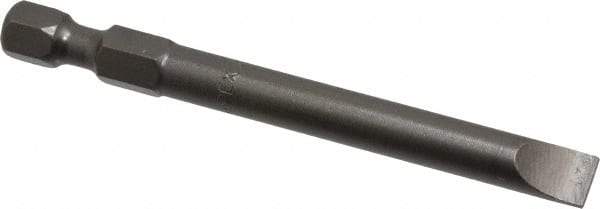 Apex - 1/4" Slotted Screwdriver Bit - 1/4" Hex Drive, 2-3/4" OAL - Caliber Tooling