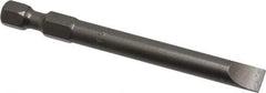 Apex - 1/4" Slotted Screwdriver Bit - 1/4" Hex Drive, 2-3/4" OAL - Caliber Tooling