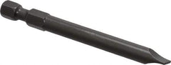 Apex - 1/4" Slotted Screwdriver Bit - 1/4" Hex Drive, 2-3/4" OAL - Caliber Tooling