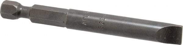 Apex - 0.312" Slotted Screwdriver Bit - 1/4" Hex Drive, 2-3/4" OAL - Caliber Tooling