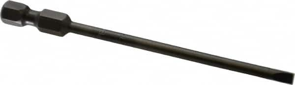 Apex - 0.134" Slotted Screwdriver Bit - 1/4" Hex Drive, 3-1/2" OAL - Caliber Tooling