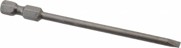 Apex - 0.154" Slotted Screwdriver Bit - 1/4" Hex Drive, 3-1/2" OAL - Caliber Tooling