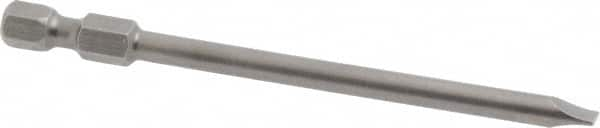 Apex - 0.187" Slotted Screwdriver Bit - 1/4" Hex Drive, 3-1/2" OAL - Caliber Tooling