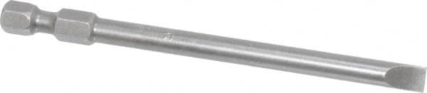 Apex - 0.215" Slotted Screwdriver Bit - 1/4" Hex Drive, 3-1/2" OAL - Caliber Tooling